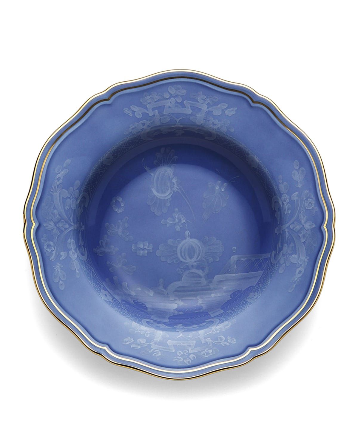 Oriente Italiano Rim Soup Plate, Pervinca