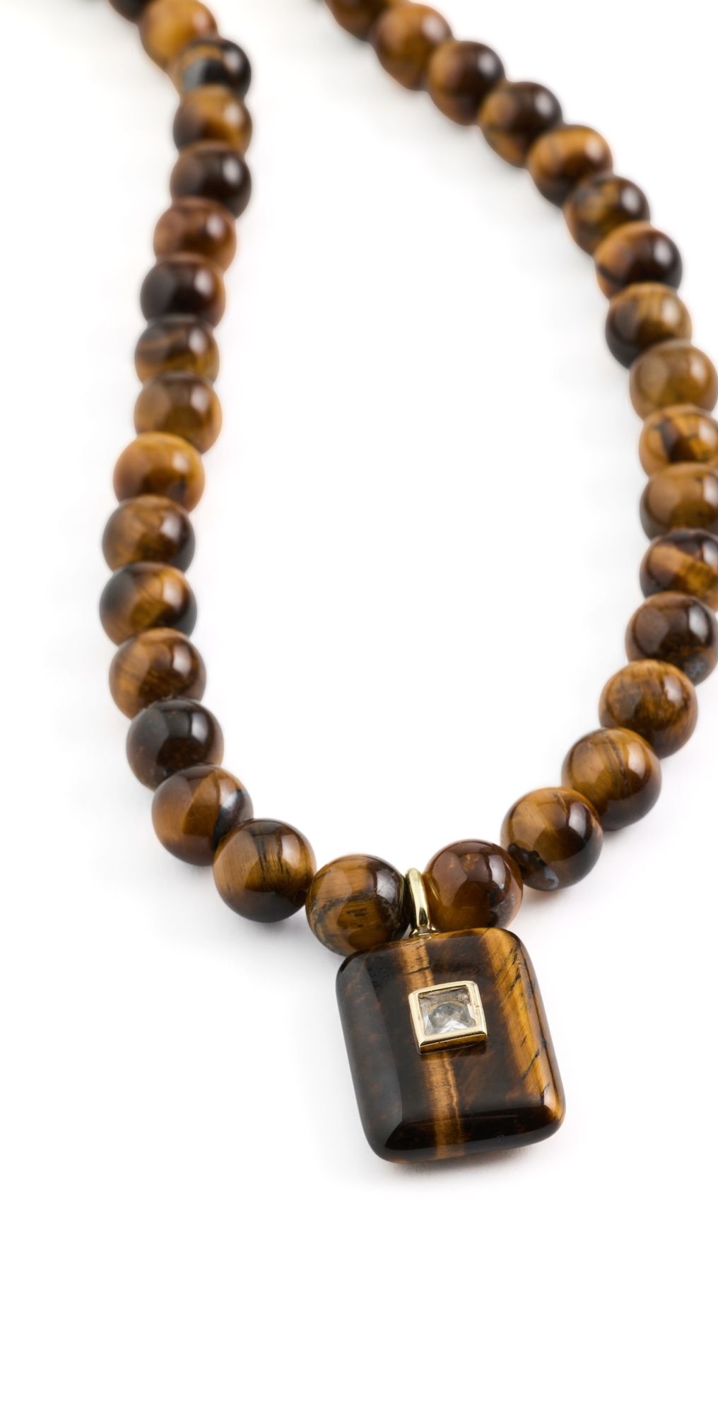 SHASHI Tiger's Eye Pendant Necklace Tiger Eye One Size