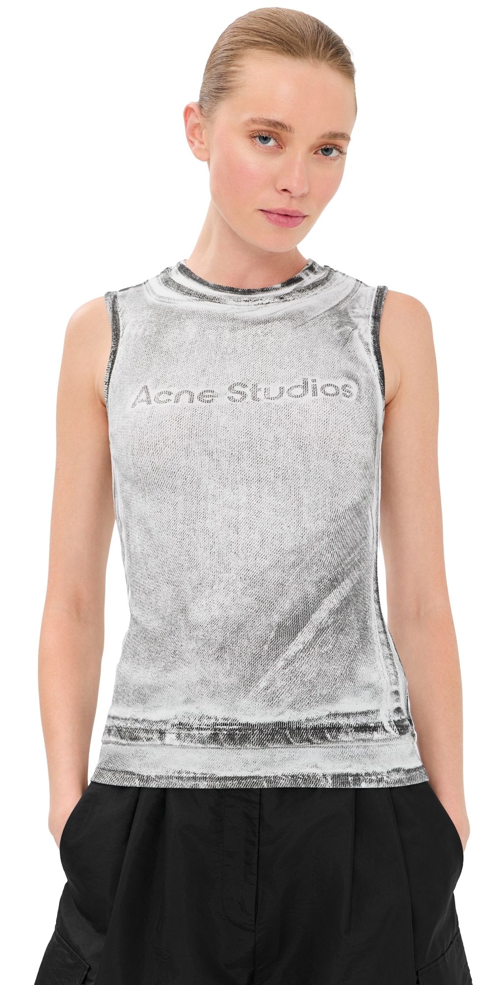 Acne Studios Elgie Tank Top Black/White XXS