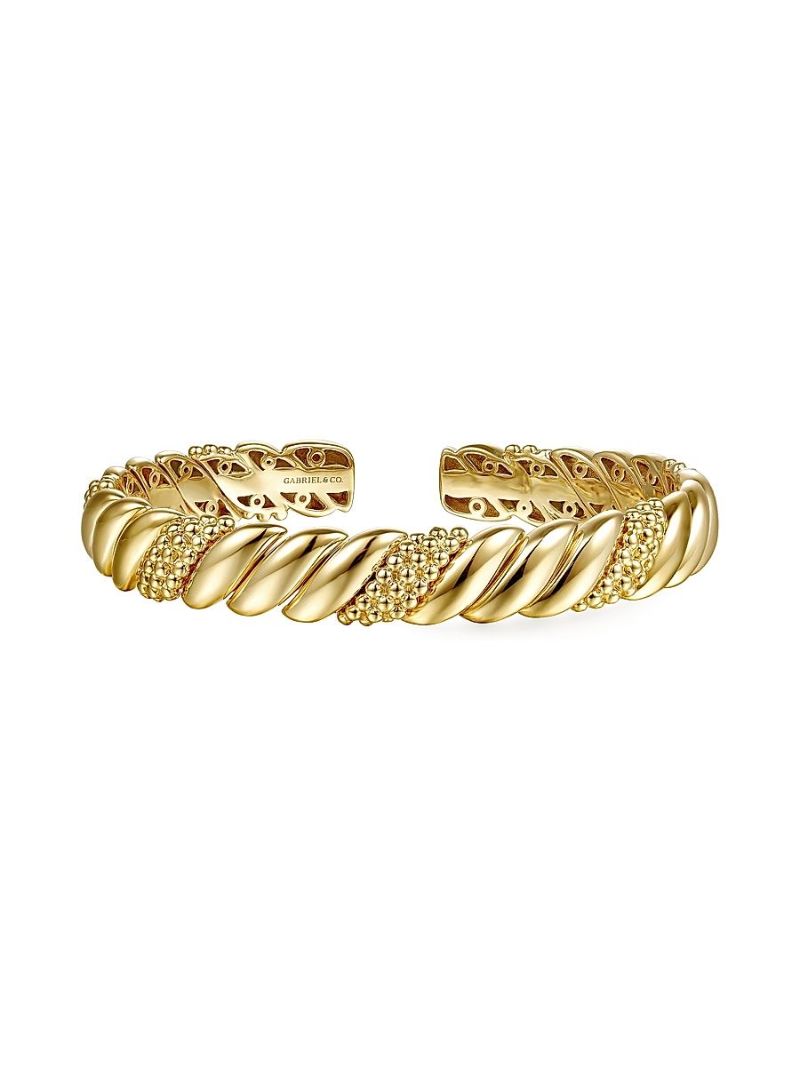 Women's Bujukan 14K Yellow Gold Twisted Cuff Bracelet - Yellow Gold