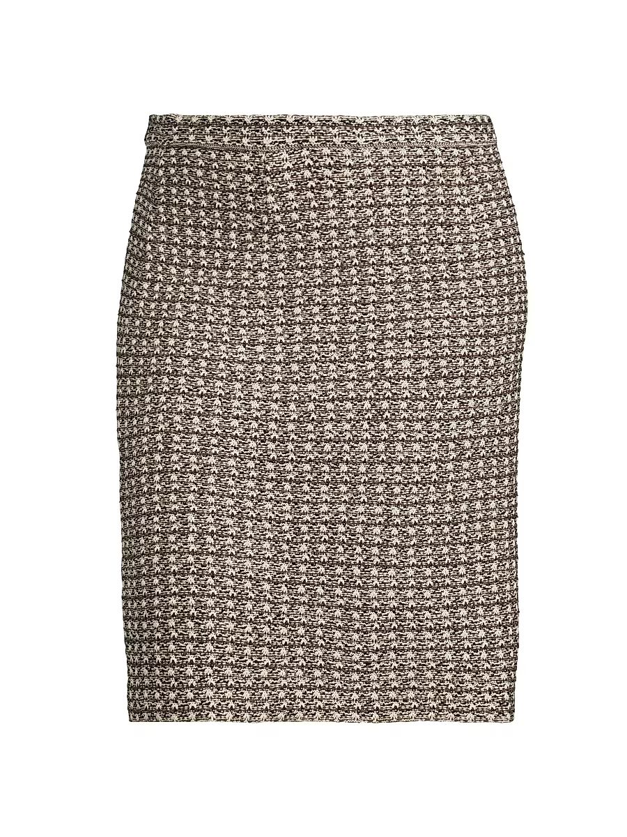 Women's Plus Size Pencil Tweed Knee-Length Skirt - Dk Umber Multi - Size 24