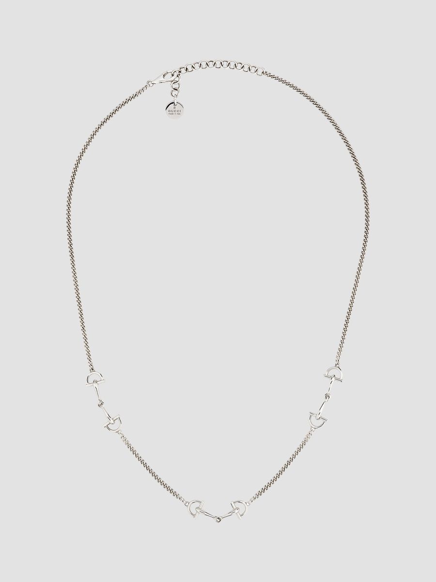 Gucci Men's Staffa Sterling Silver Stirrup Chain Necklace - Silver