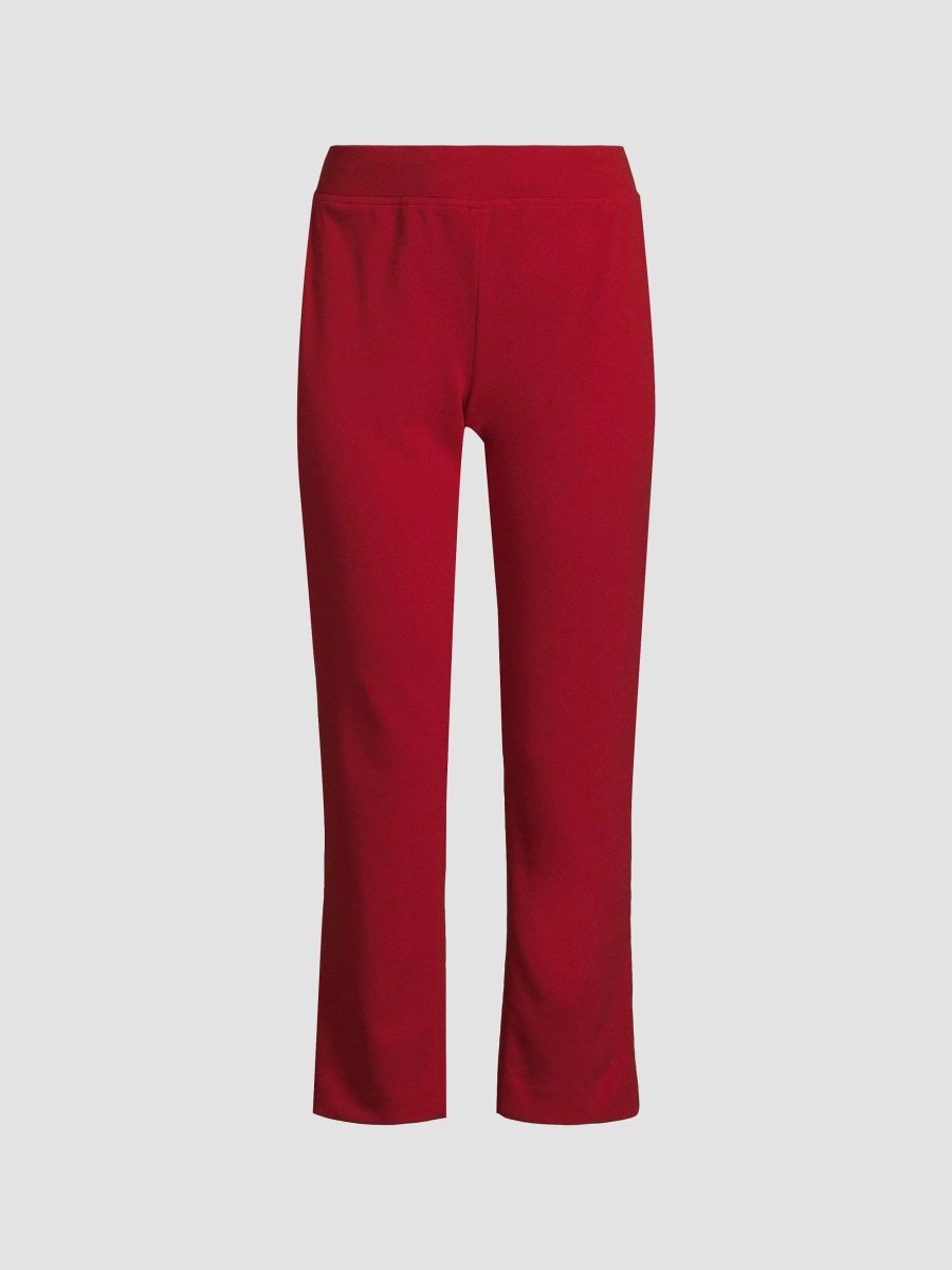Ming Wang Women's Stretch Deco Crepe Straight-Leg Pants - Holiday - Size XS