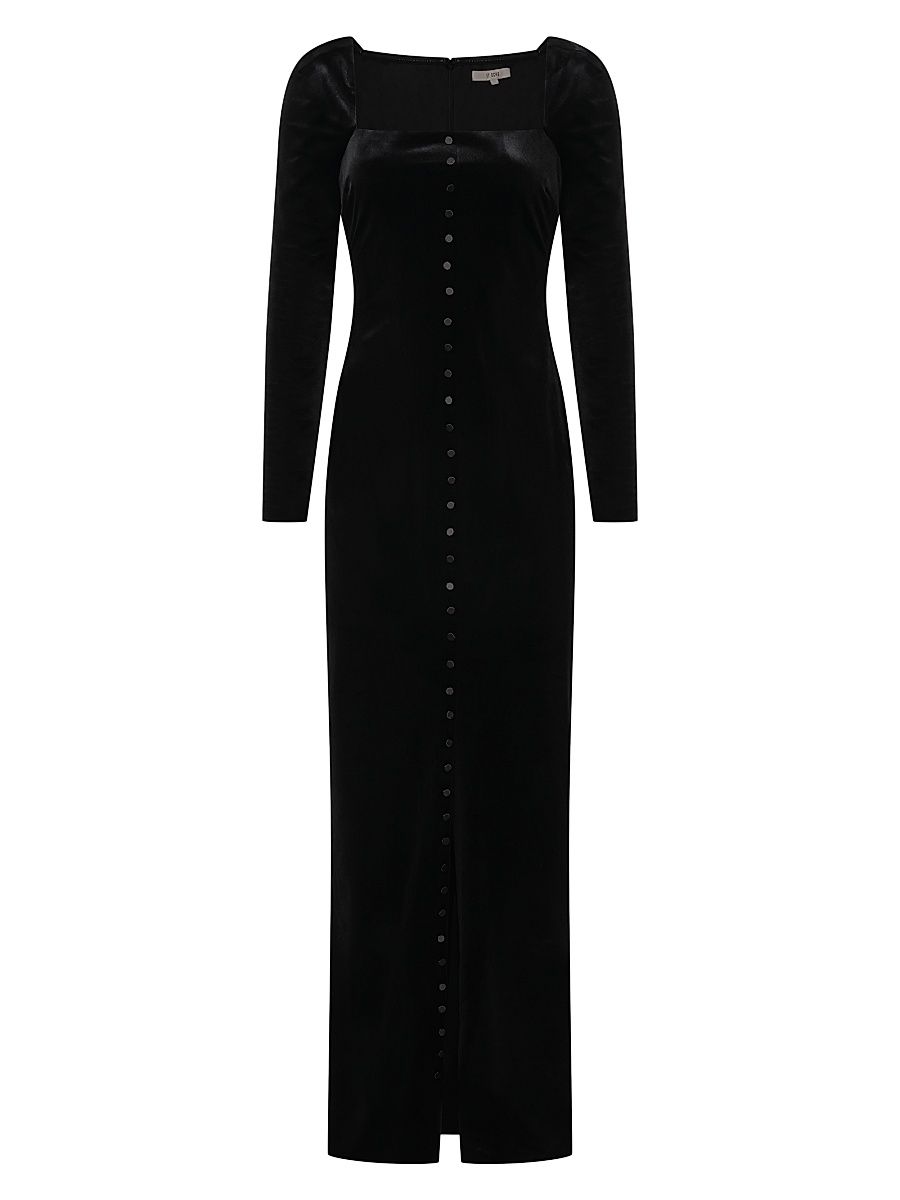 Women's Bexley Stretch Velvet Gown - Black - Size 14