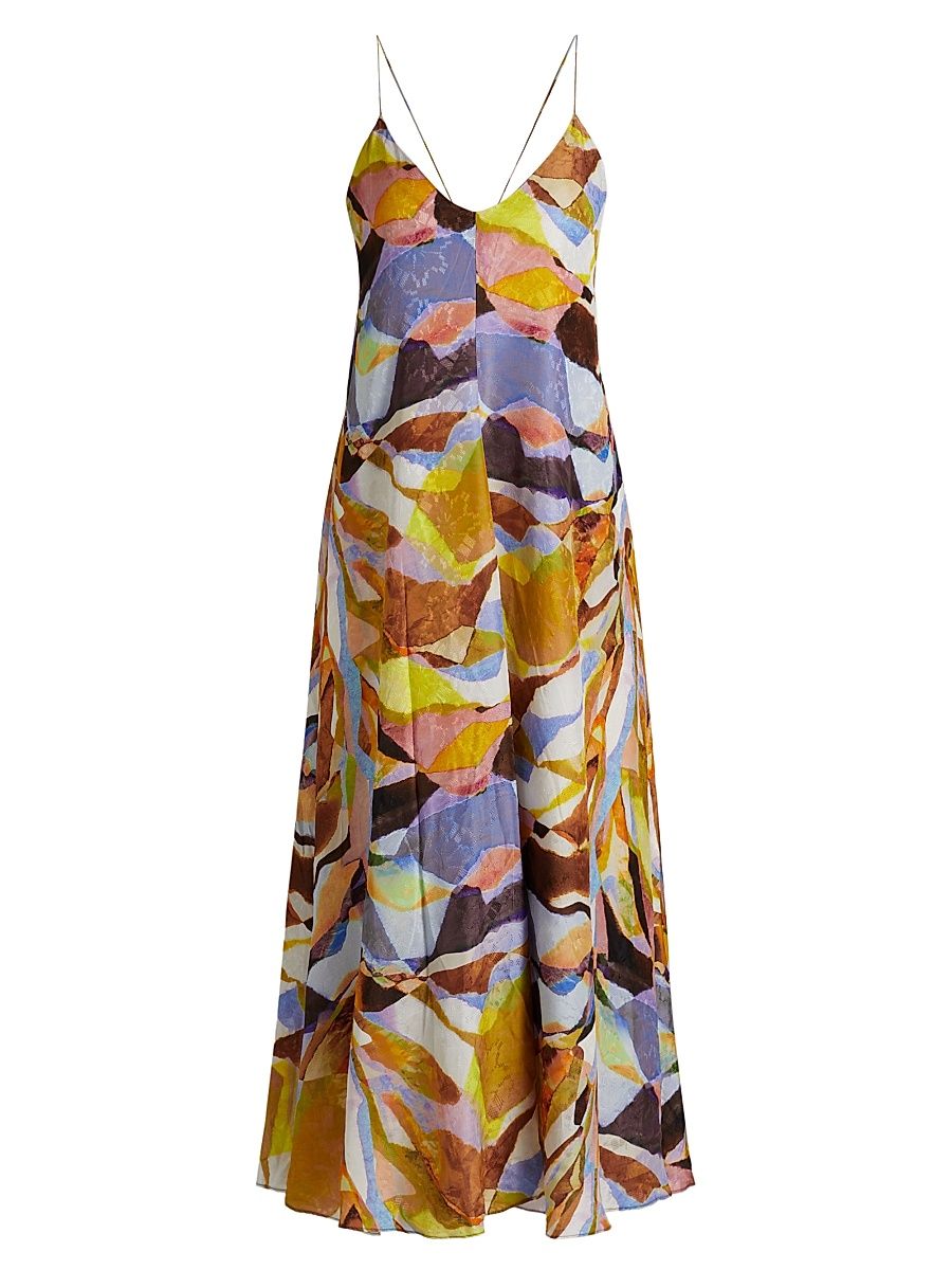 Women's Levine Tile Slip Dress - Stained Glass - Size XS