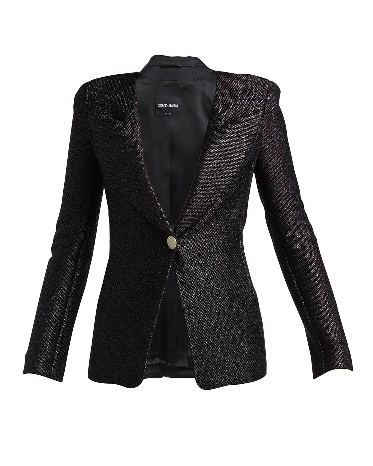 Metallic Rafia Motif Blazer