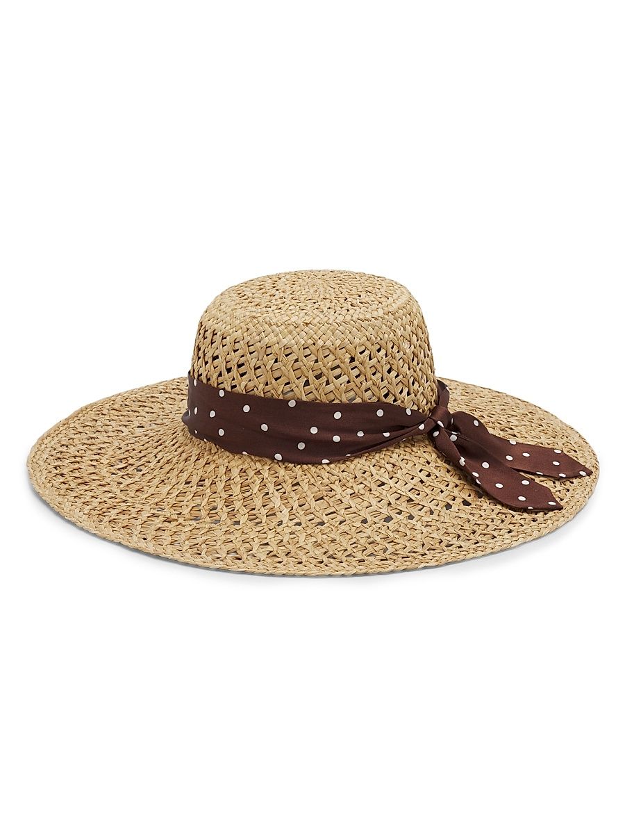Women's Garden Straw Hat - Natural Brown - Size Large