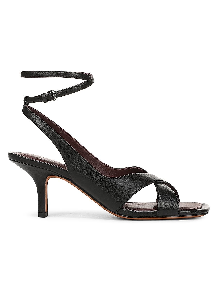 Women's Lola 65MM Leather Strappy Sandals - Black - Size 11