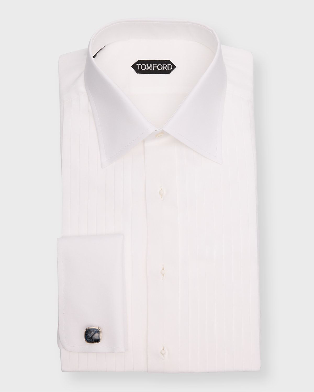 Men & apos;s French Cuff Pleated Dress Shirt