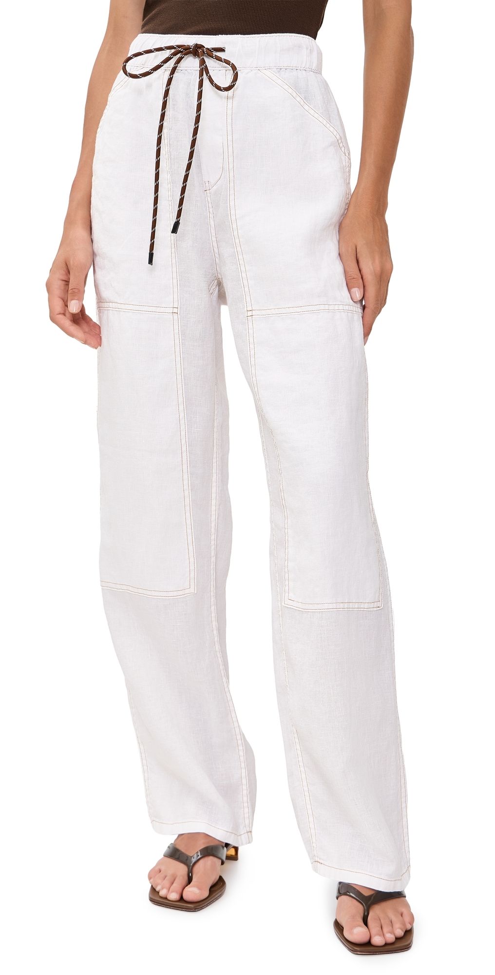 rag & bone Atlas Linen Pants Forest XL