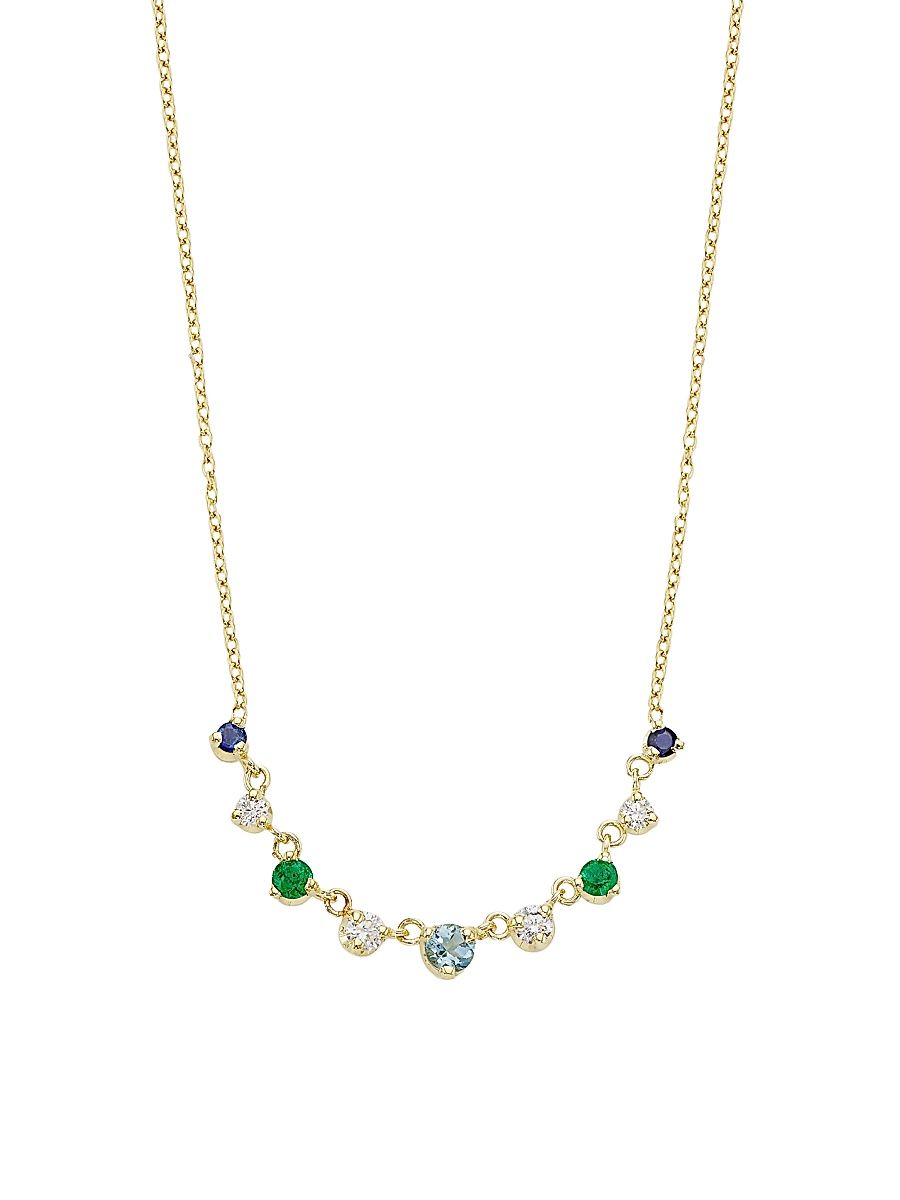 Women's 14K Yellow Gold & Multi-Gemstone Necklace - Yellow Gold