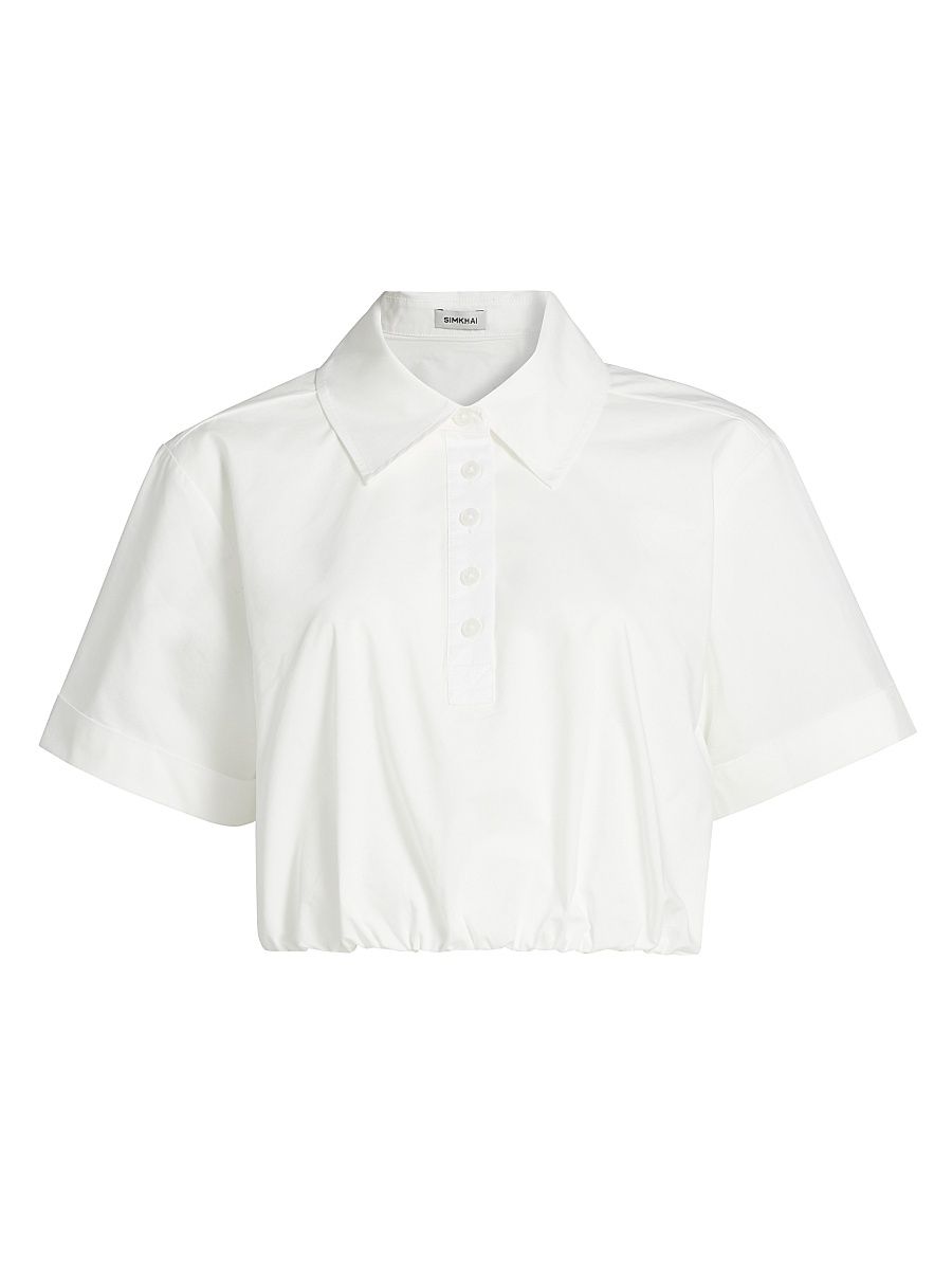 Women's Nicky Cropped Top - White - Size XS