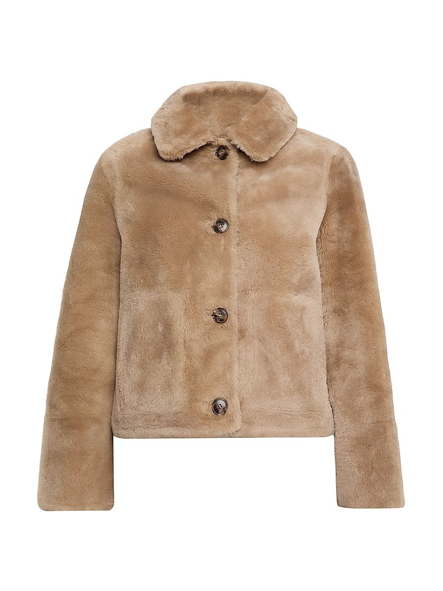 Women's Veste Shearling Jacket - Sand Bay - Size 6