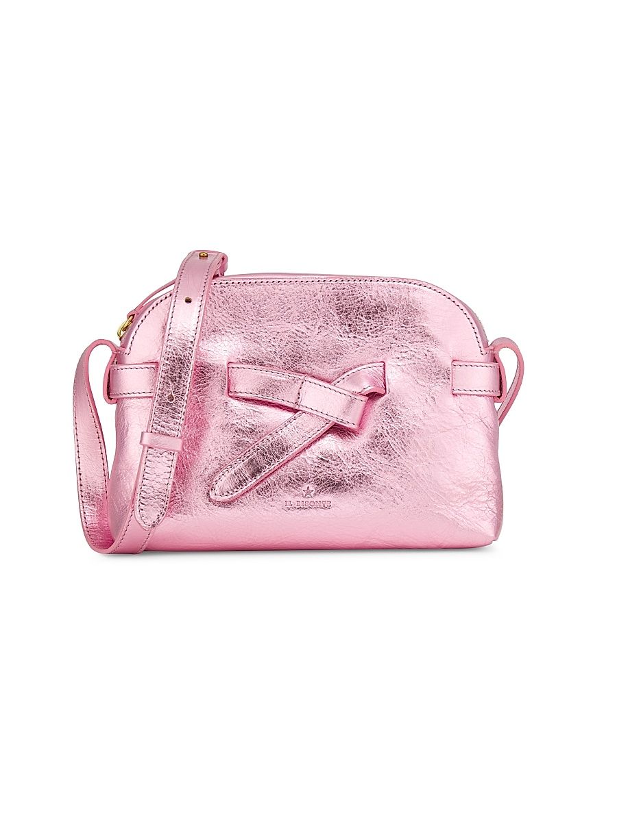 Women's Elisa Leather Crossbody Bag - Pink