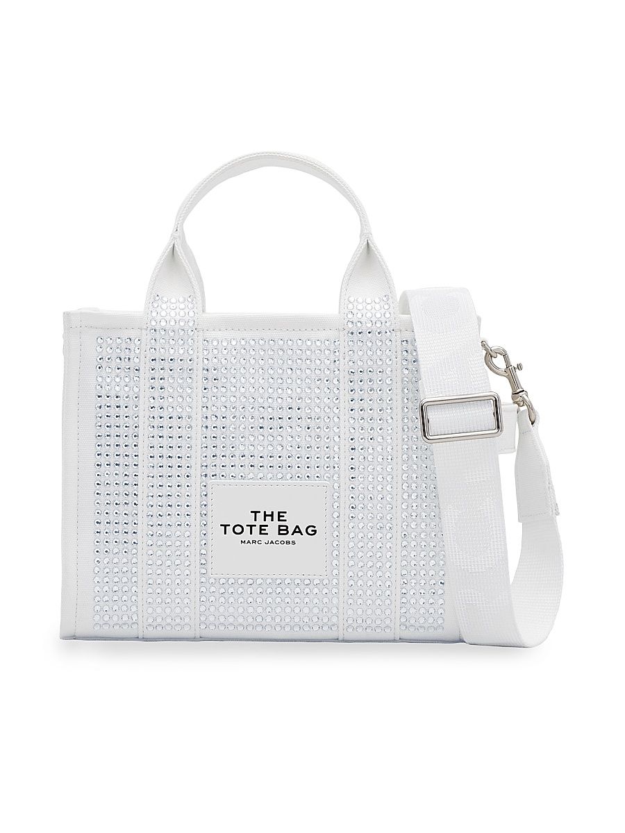 Women's The Crystal Canvas Small Tote Bag - White Crystal