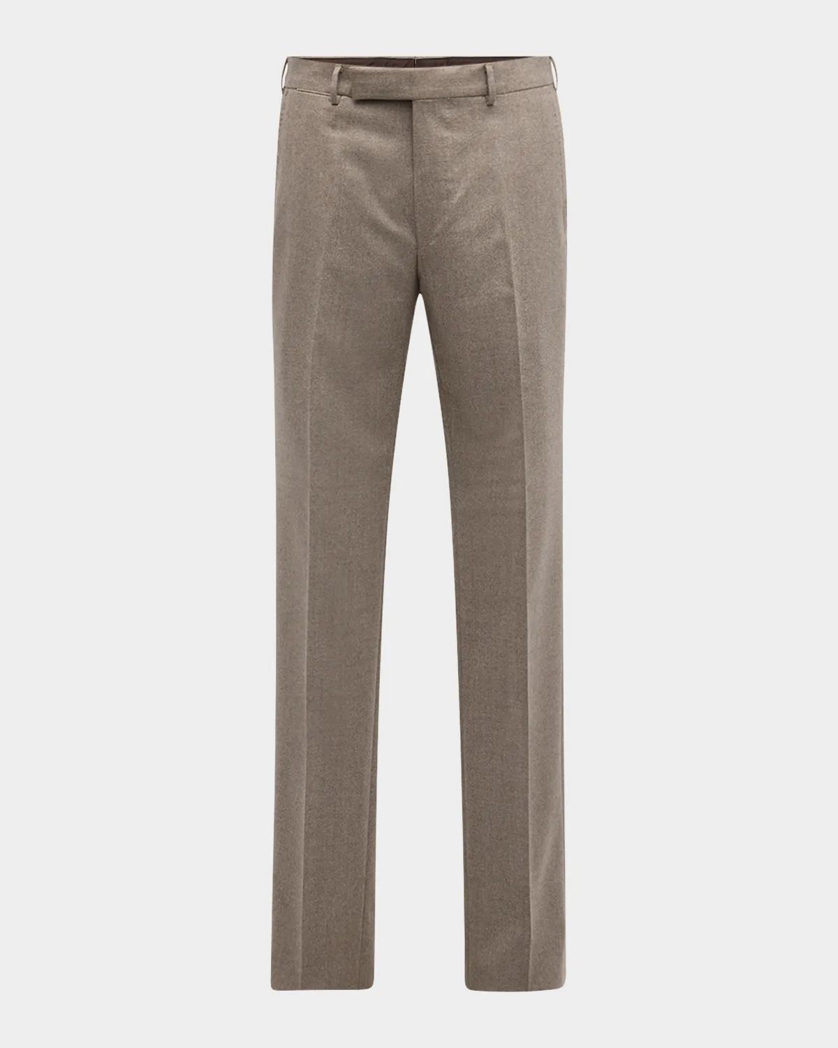 Men & apos;s Pure Wool Flat-Front Pants