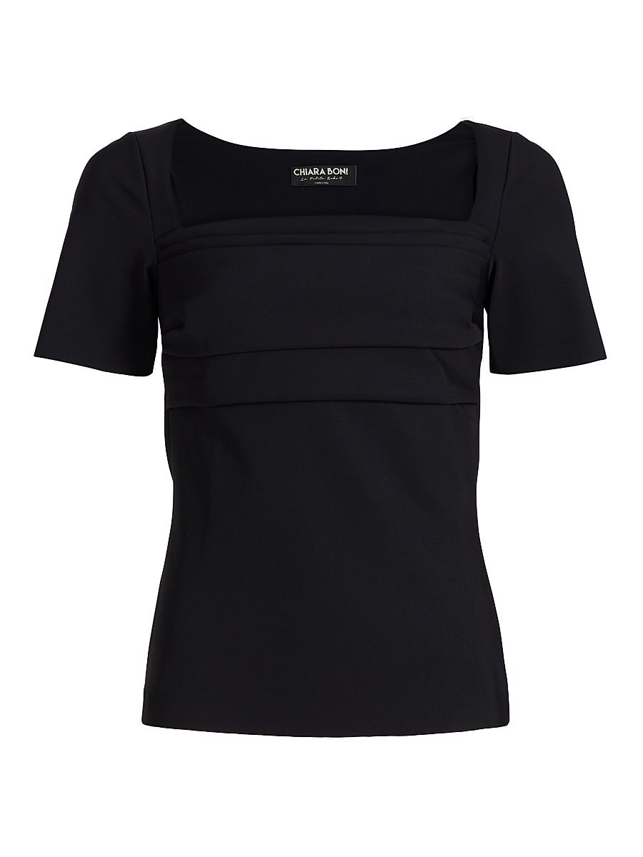 Women's Bahy Square Neck Top - Black - Size 8