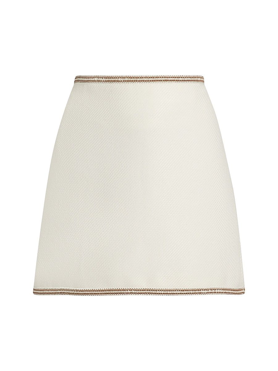 Women's Ohemia Cotton-Blend A-Line Miniskirt - Ivory - Size 16