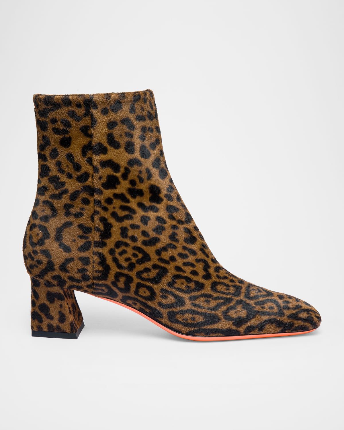 Marta Leopard Block Heel Booties