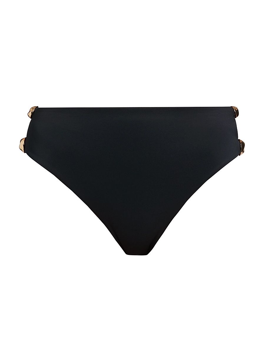 Women's Tyas High-Waist Bikini Bottom - Black - Size Large