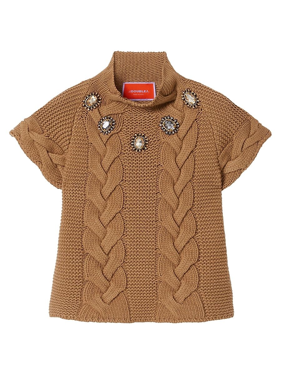 Women's Portrait Sweater - Solid Brown - Size XS