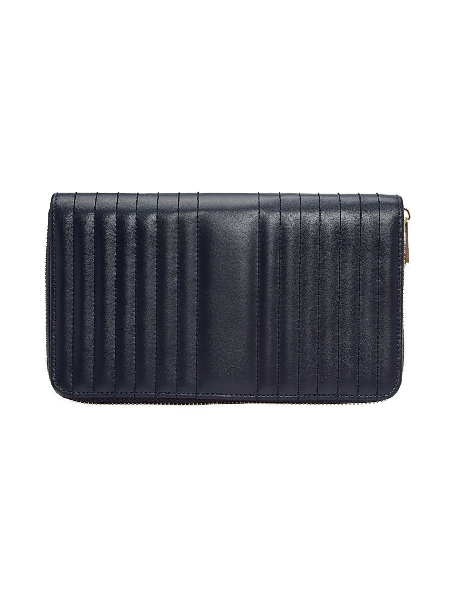 Maria Quilted Leather Jewelry Portfolio - Navy