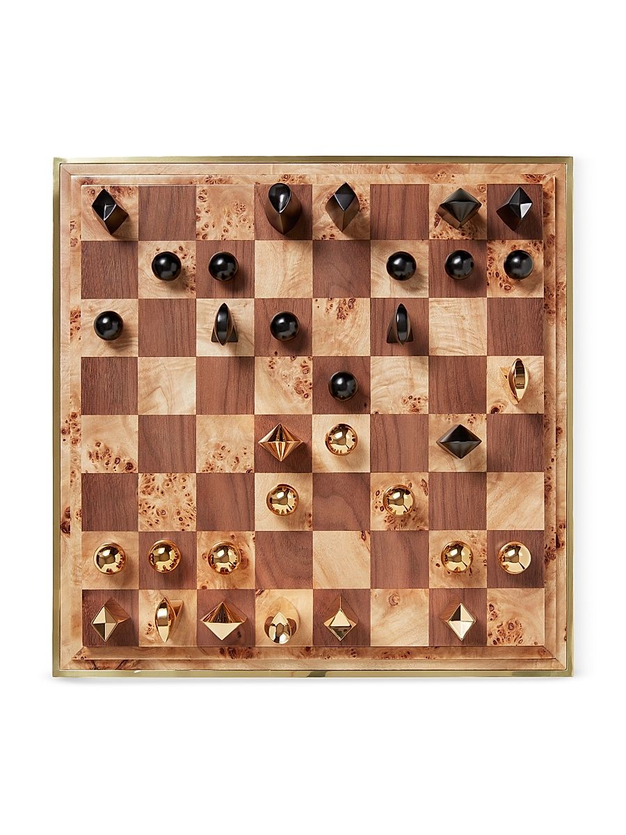 AERIN Colette Cane Chess Set - Cane