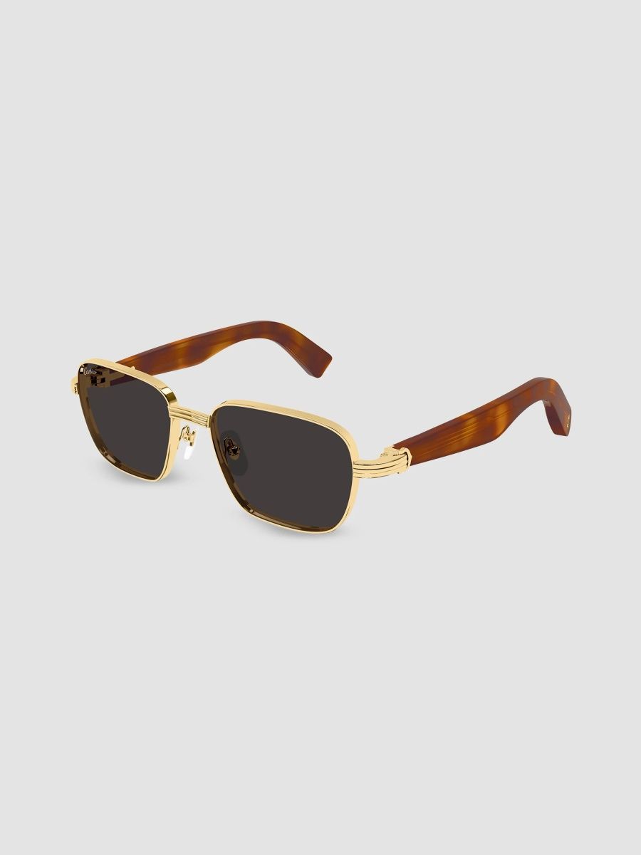 Cartier Men's Première de Cartier 53MM 24K Gold-Plated Square Sunglasses - Gold