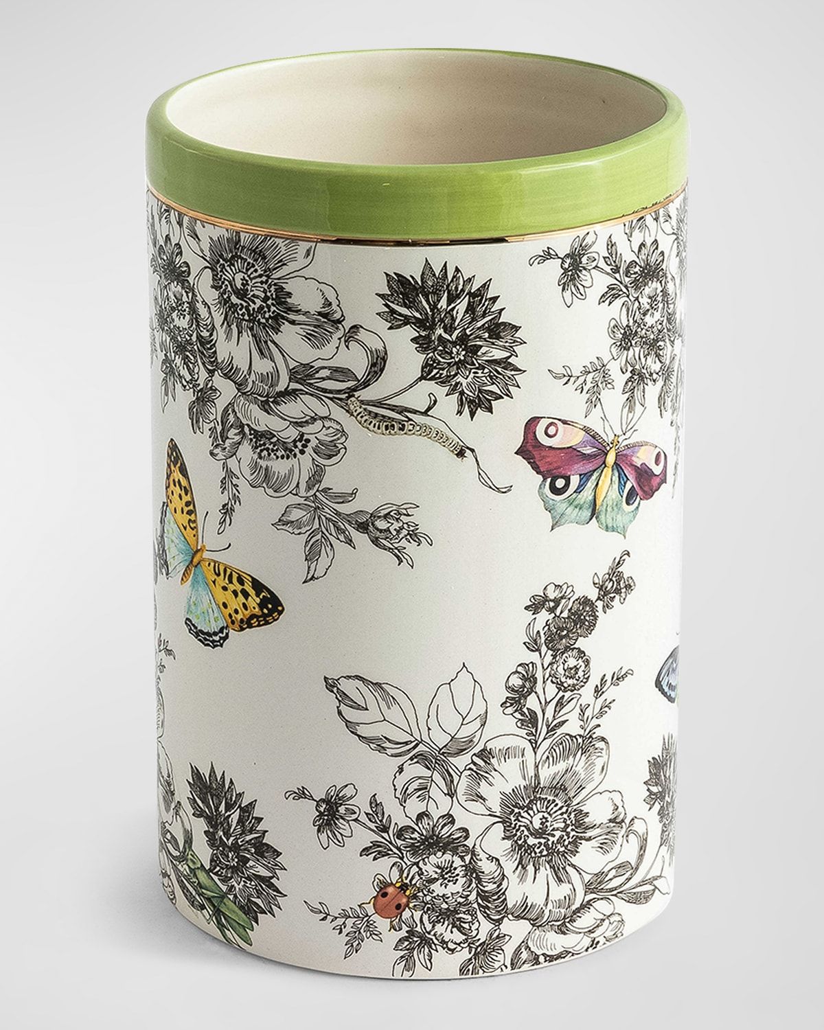Butterfly Toile Short Vase