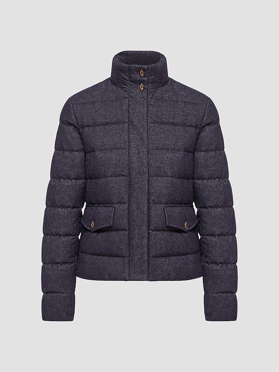Women's Bessettez Puffer Coat in Cotton - Navy Blue - Size Large
