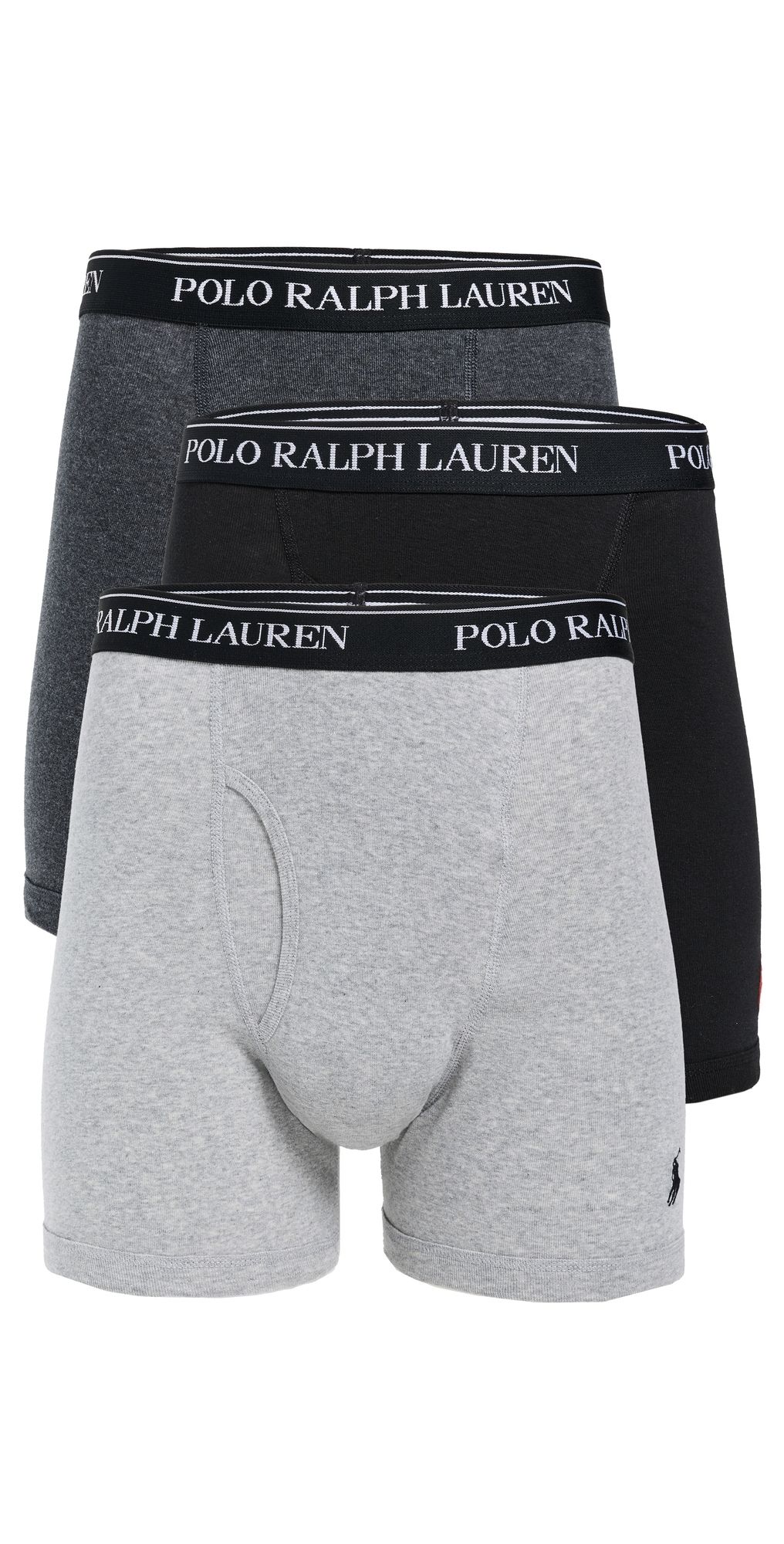 Polo Ralph Lauren Underwear Classic Fit Cotton Boxer Briefs 3 Pack Polo Black S