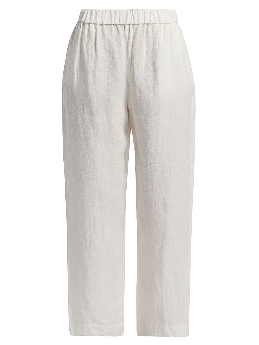 Women's Logan Relaxed Linen Pants - Ivory - Size XL