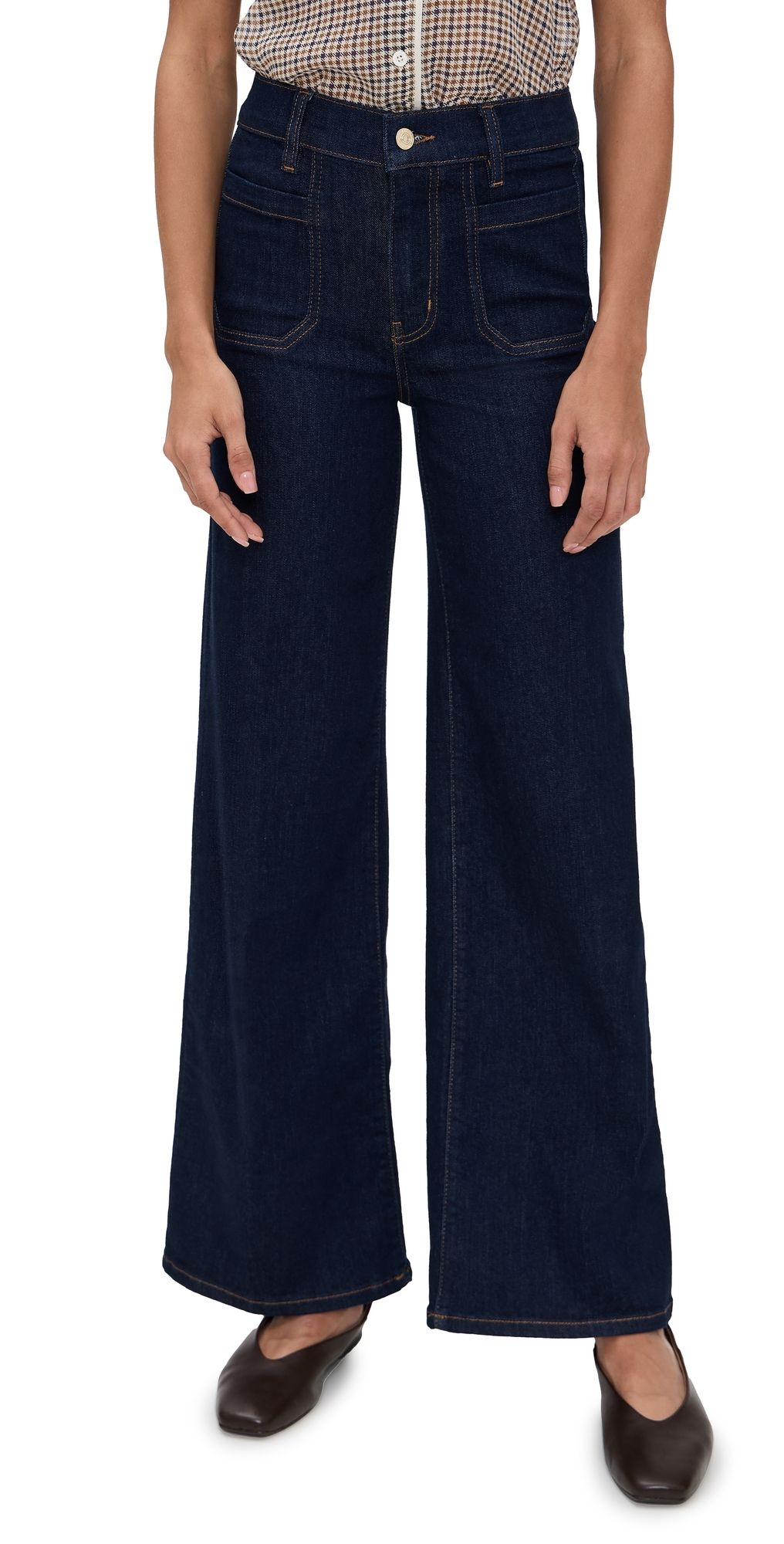 FRAME Le Slim Palazzo Modernist Pocket Jeans Rinse 33