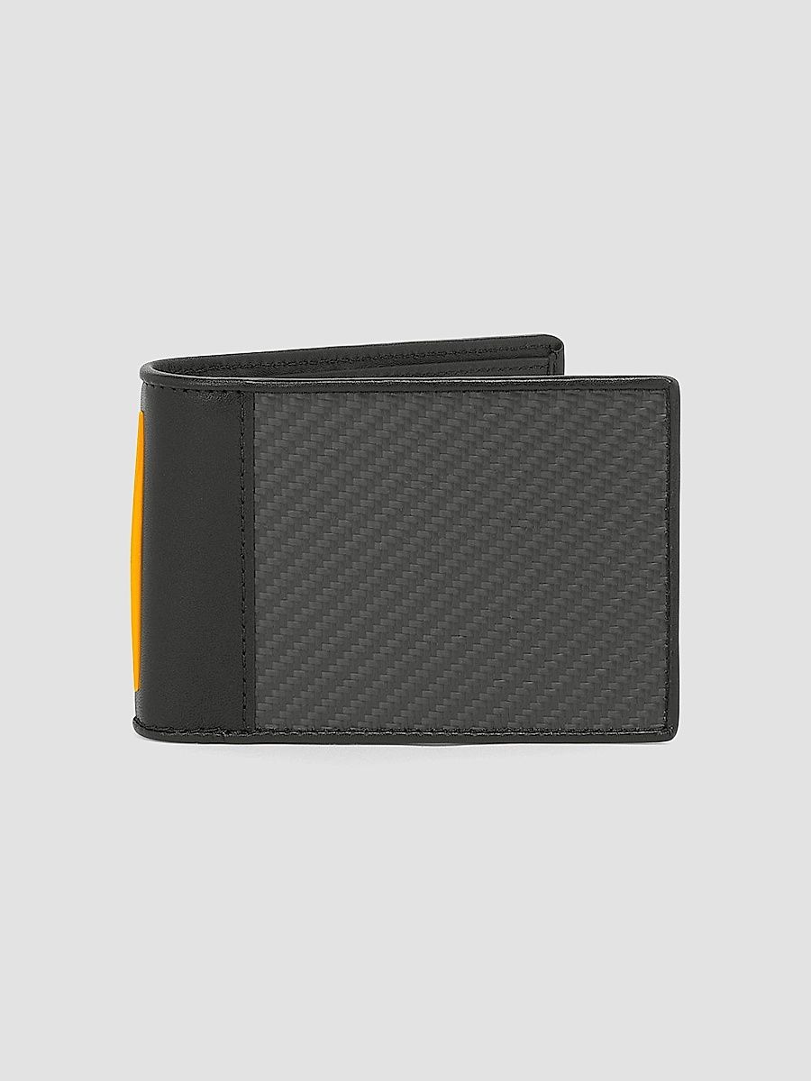 TUMI Men's Slim Single Billfold Leather Bifold Wallet - Carbon Papaya