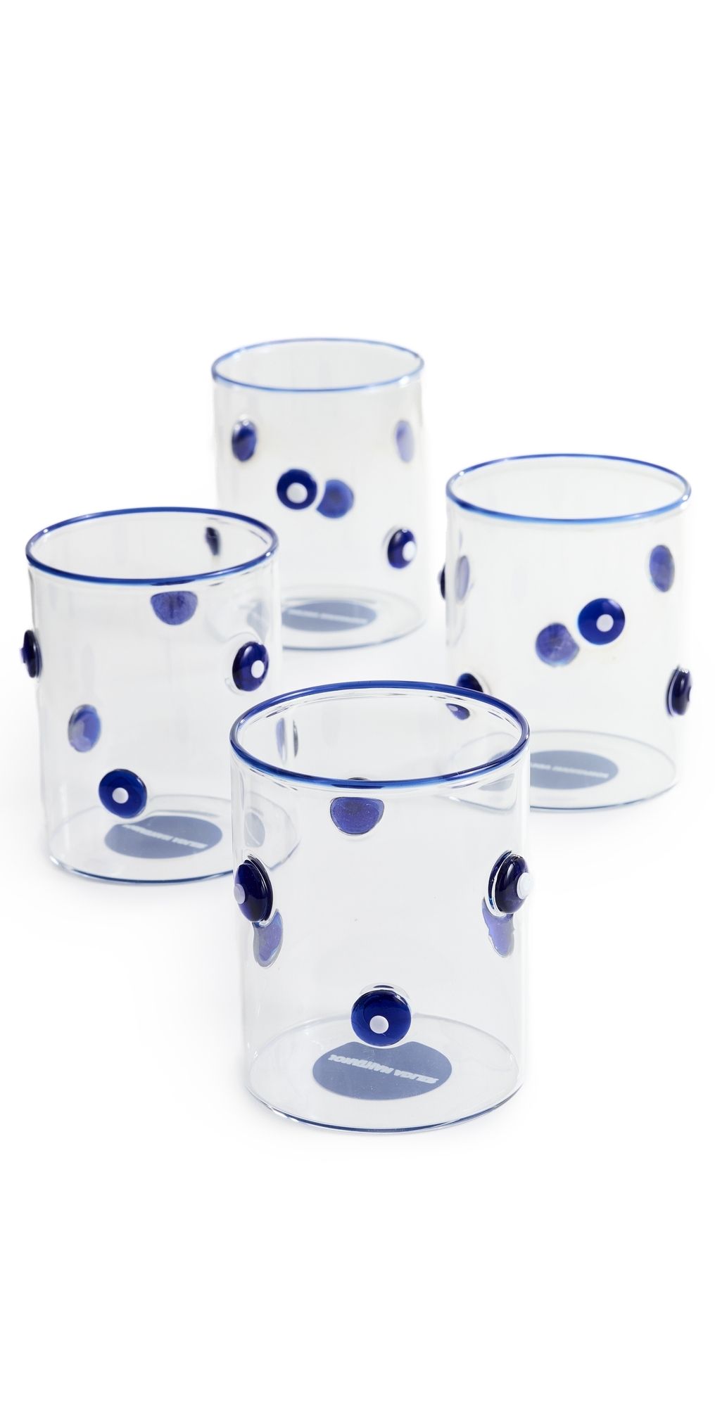 Jonathan Adler Boxed Dottie Rocks Glassware Blue One Size