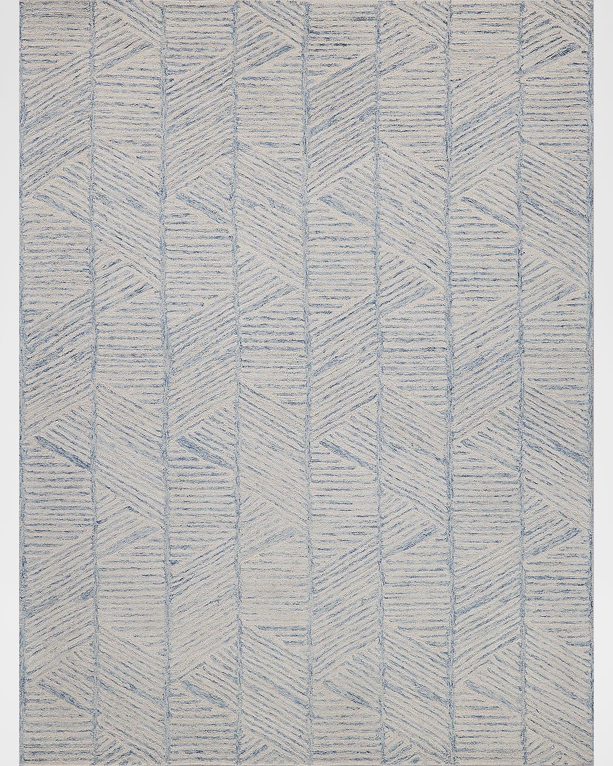 Kascata Hand-Tufted Blue/Ivory Rug