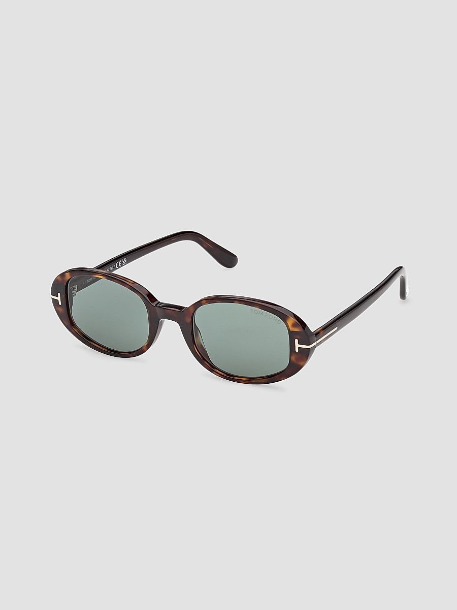 TOM FORD Women's Iggy 49MM Oval Sunglasses - Brown Green