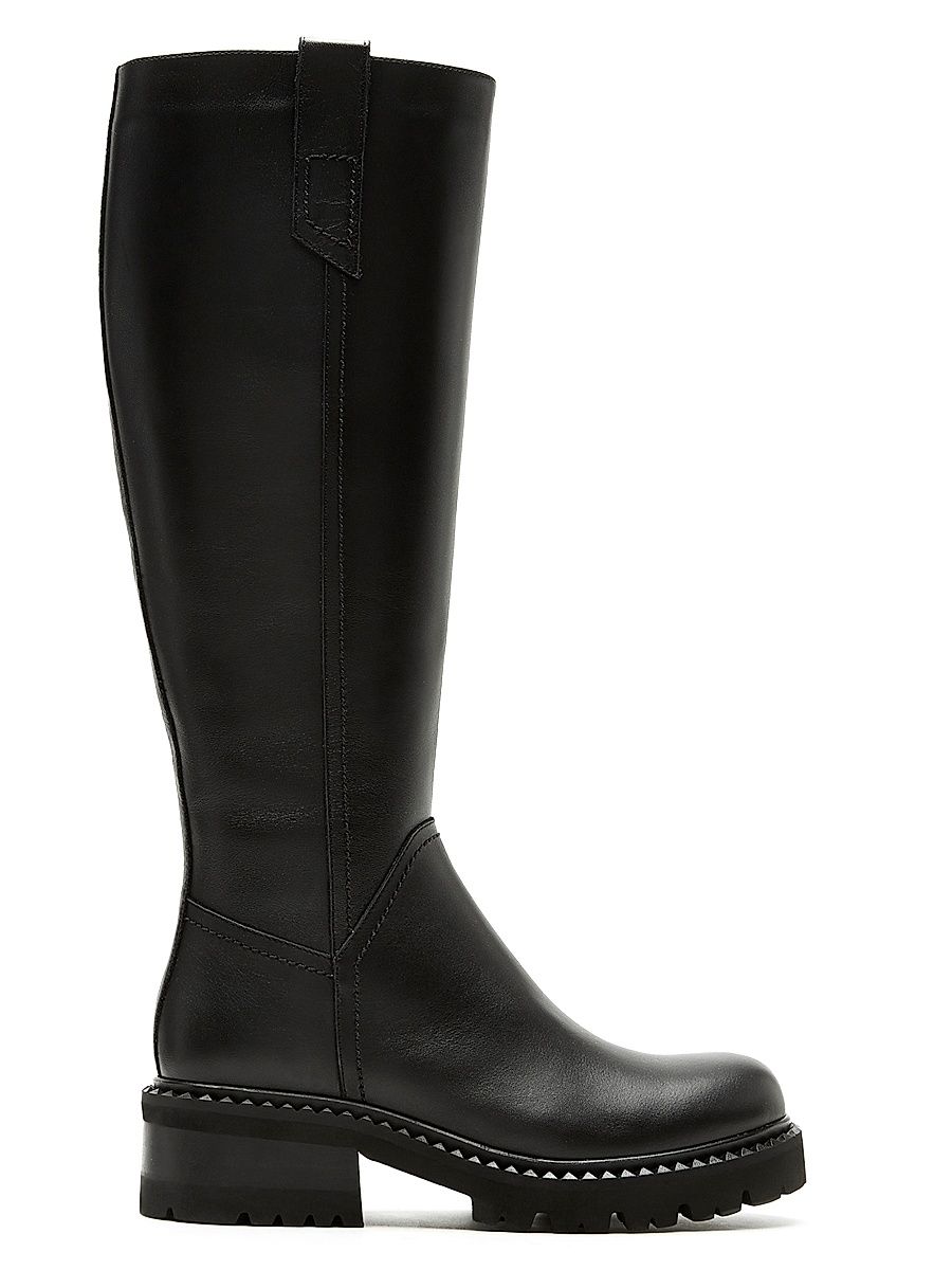 Women's Cyrus 45MM Leather Knee-High Boots - Black Leather - Size 9.5