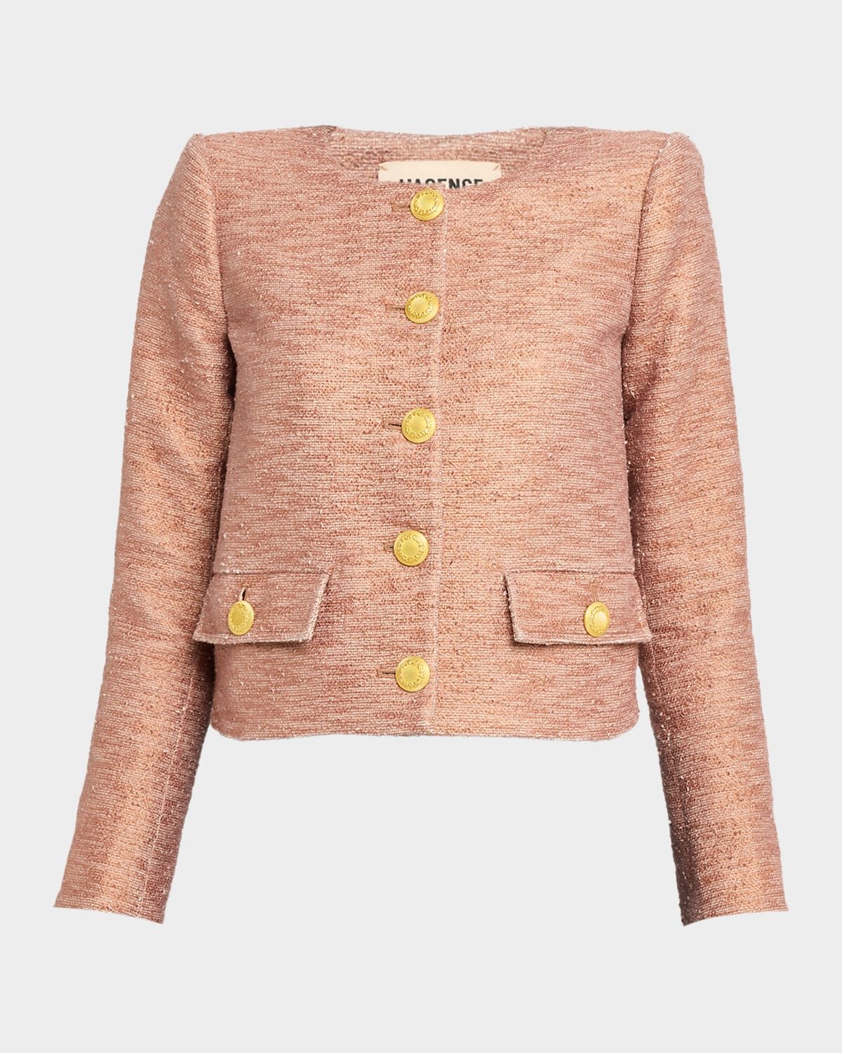 Zell Boucle Collarless Blazer