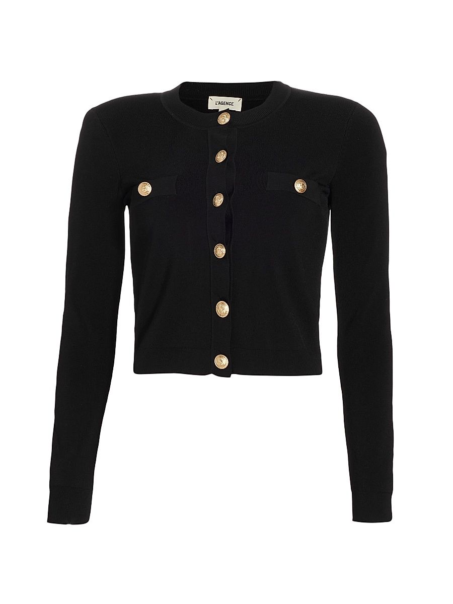 Women's Toulouse Crop Cardigan - Black - Size XXL