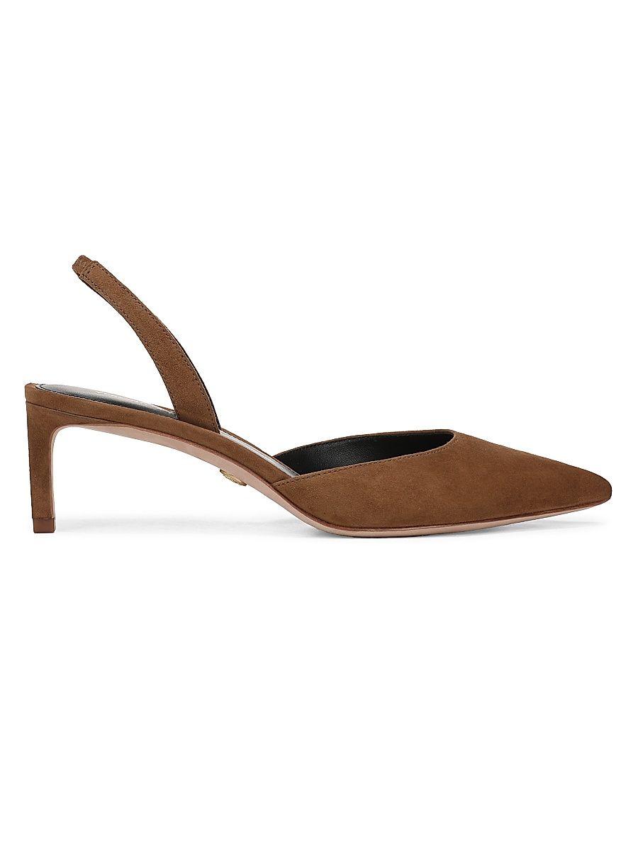 Women's Caroline 50MM Suede Slingback Pumps - Hazelwood - Size 5