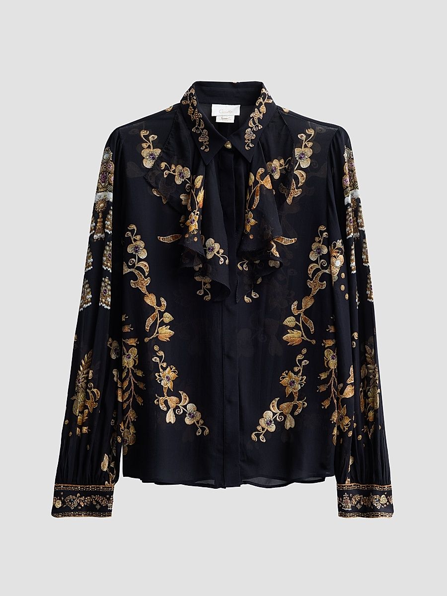 Women's Taurus Rising Silk Shirt - Taurus Rising - Size Large