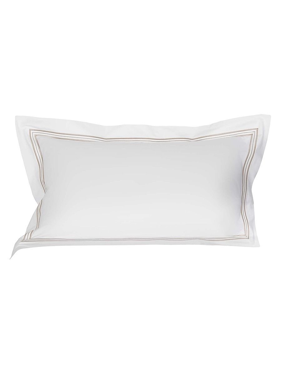 Triplo Popeline 250 Thread Count Sham - White Savage - Size European