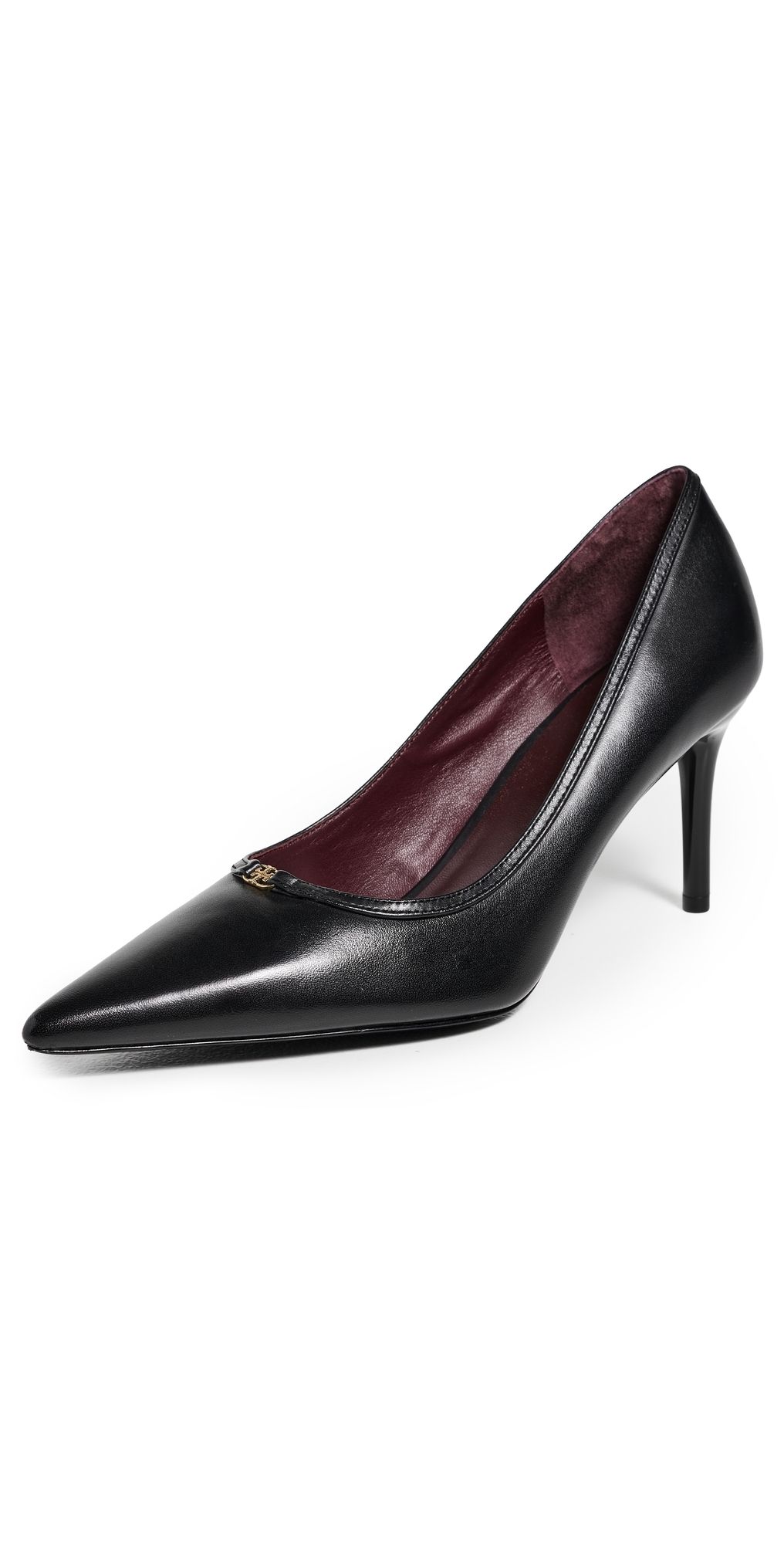 Tory Burch Double T Buckle Pumps 80mm Perfect Black / Perfect Black 9.5