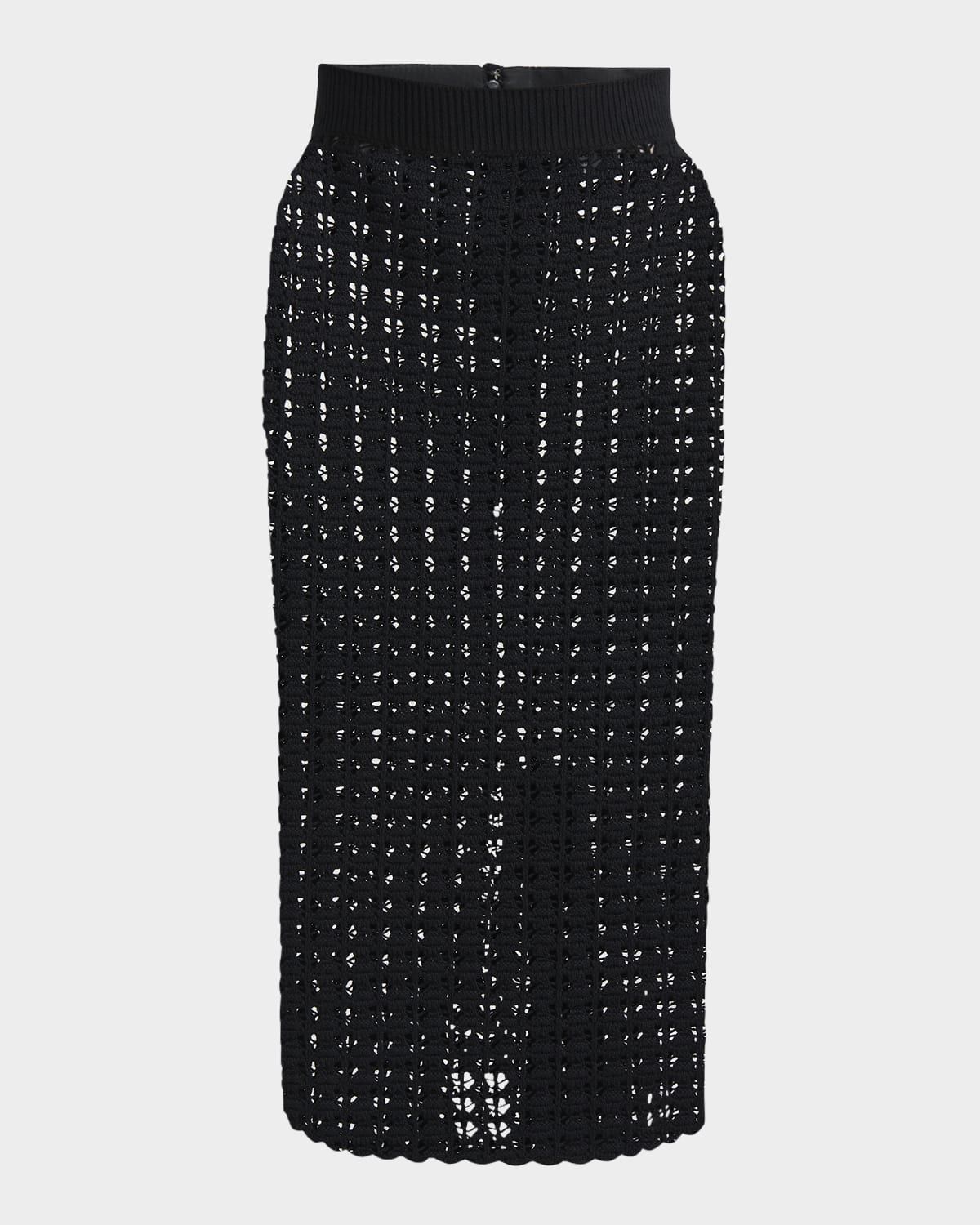 Crochet Pencil Midi Skirt