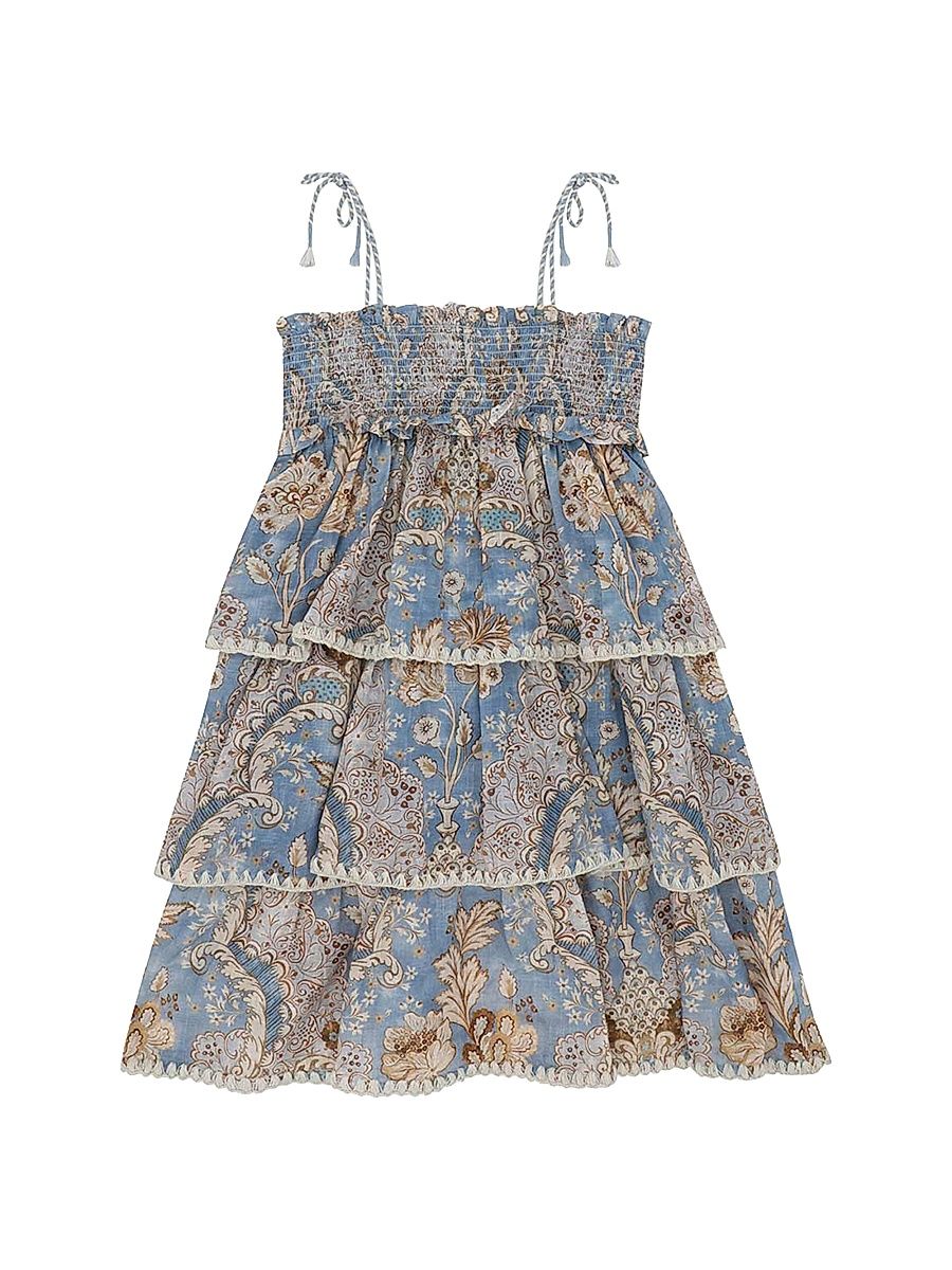 Little Girl's Daylight Tiered Dress - Bandana Denim - Size 12