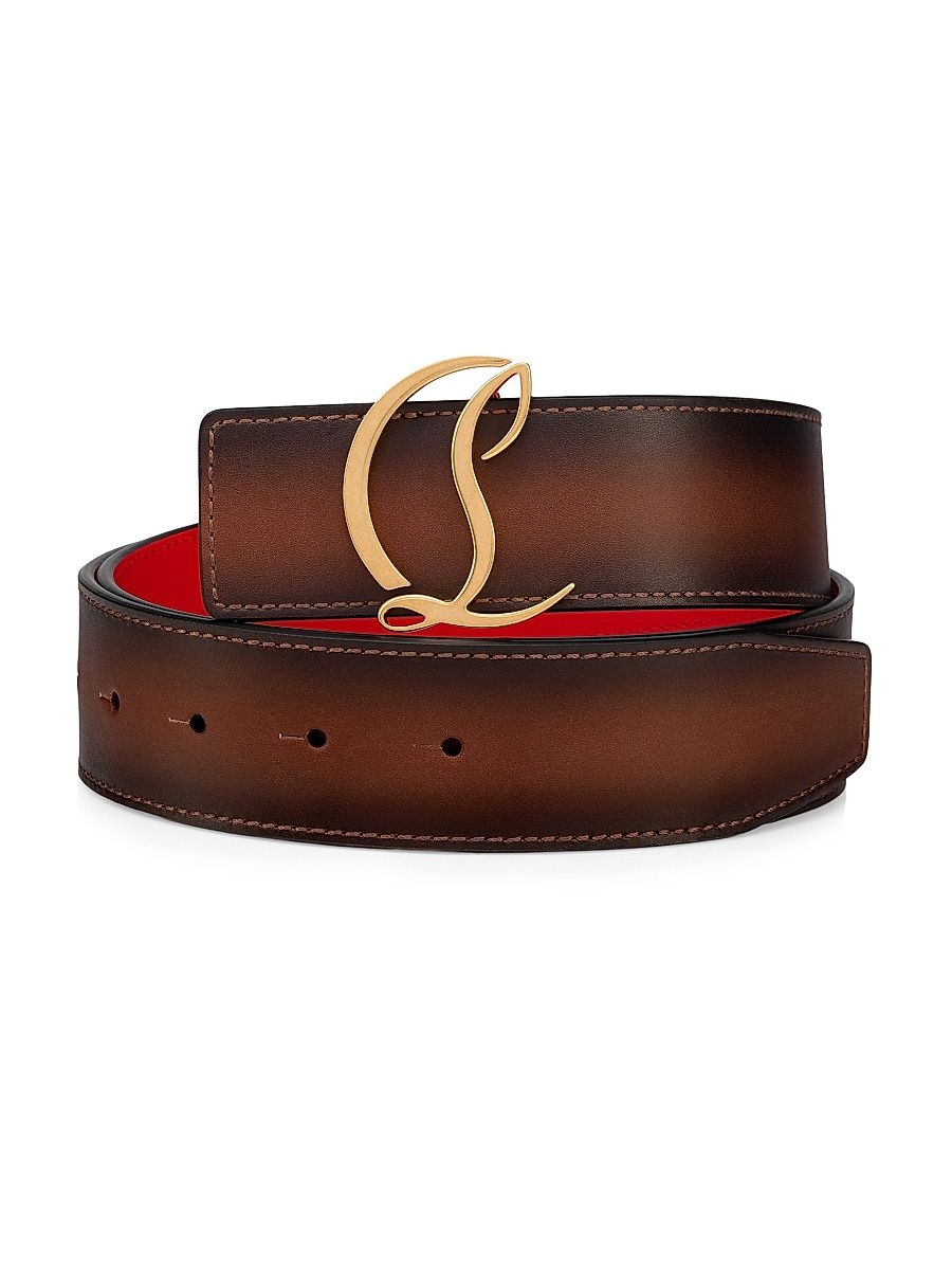 Men's Logo Belt - Havane - Size 46