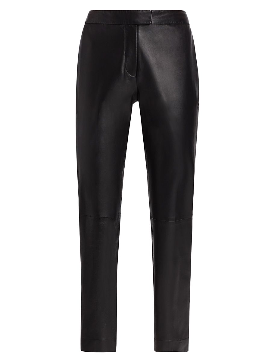Women's Todd Leather Pants - Black - Size 14