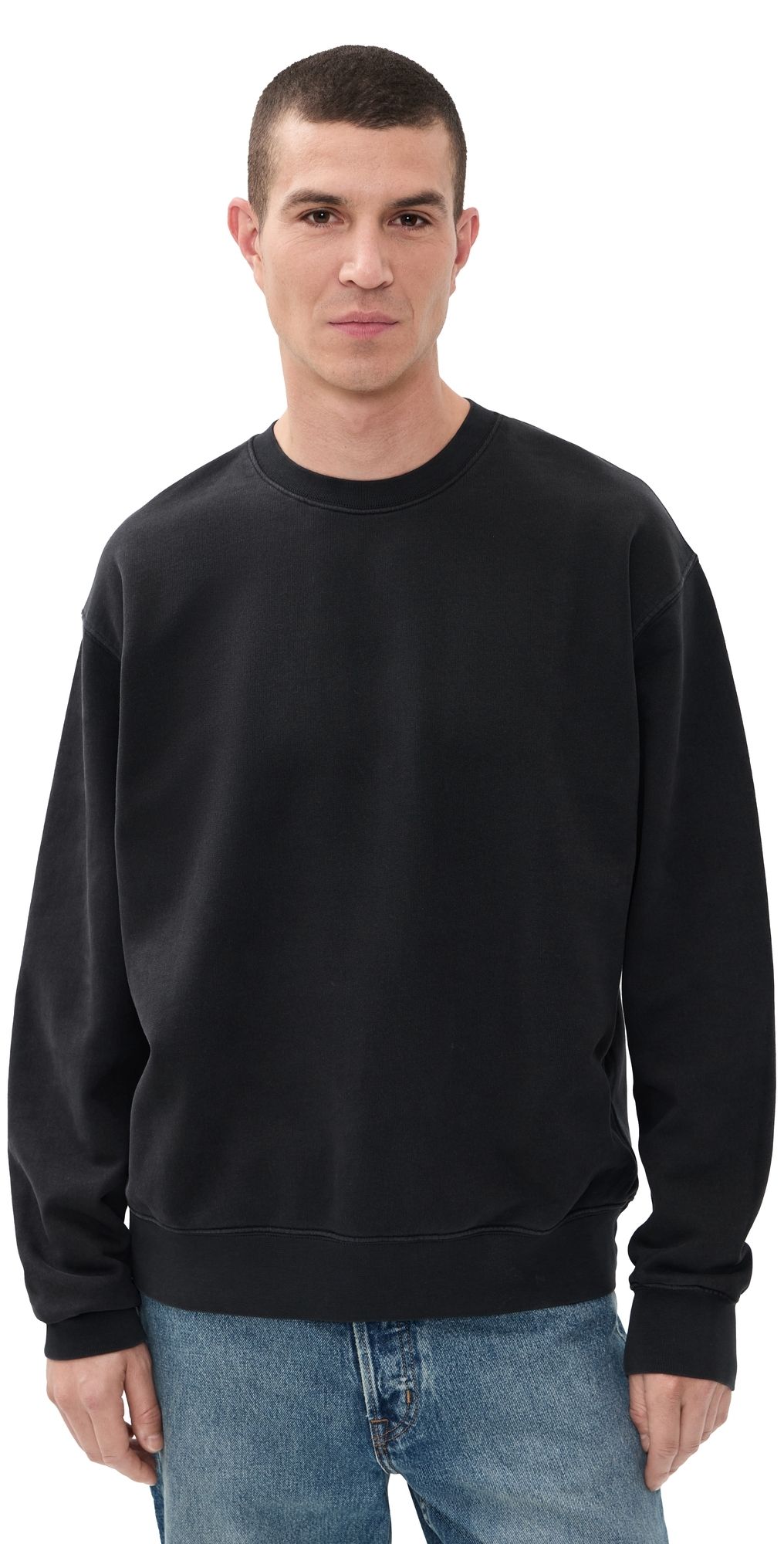 Madewell The McCarren Midweight Crewneck Sweatshirt True Black XL