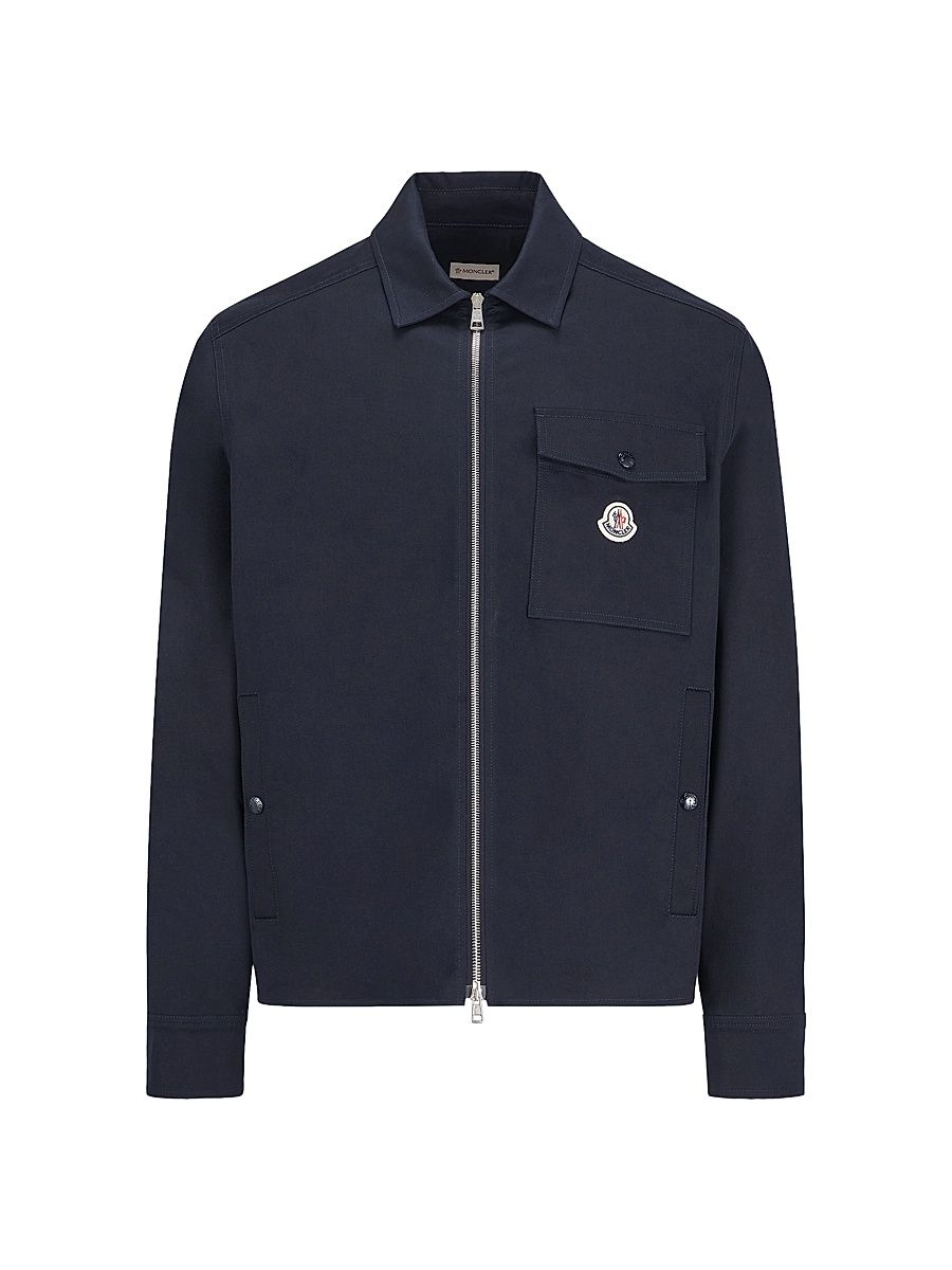 Men's Jacket in Cotton Gabardine - Navy Blue - Size XXL